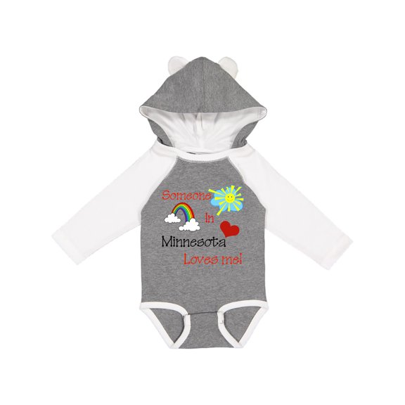 Inktastic Someone in Minnesota Loves Me Boys or Girls Long Sleeve Baby Bodysuit