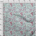 thumbnail image 3 of oneOone Cotton Poplin Twill Light Mint Green Fabric Leaves & Flower Sewing Craft Projects Fabric Prints By Yard 56 Inch Wide-GX, 3 of 6