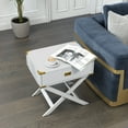 thumbnail image 4 of Furniture of America Sienna 1-Drawer Wood White End Table, 4 of 8