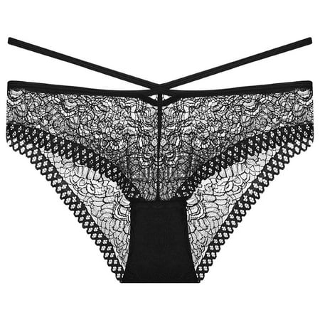 

6 Pack Women s Low Waisted Retro Briefs Seamless Panties with Cross Strap Seamless Plus Size Lace Underwear