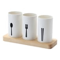 thumbnail image 1 of Yuarrent Caja de almacenamiento de utensilios de plástico bonita a la moda, cucharas de cocina, tenedor, palillos, vajilla, tubo, soporte de drenaje, Mostrada Yuarrent JJ22683-00, 1 of 6
