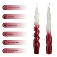 thumbnail image 4 of FCMSHAMD 7.3'' White Red Christmas Taper Candles(2 Pack), 4 of 5