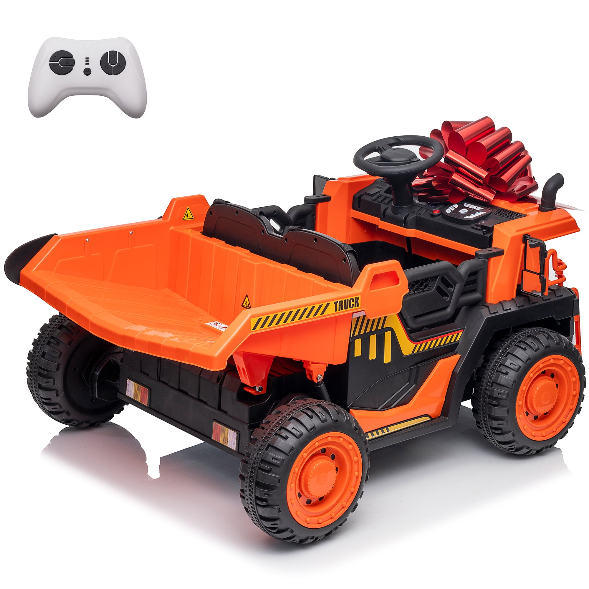 Jorfly 24V Ride On Car for Kids,Battery Powered Electric UTV Toys w/Remote Control, Gift Bow, 4x150W, 4WD/2WD, 3 Speeds, Shock Absorbers, Bluetooth, LED, 4.5MPH Max,Pink