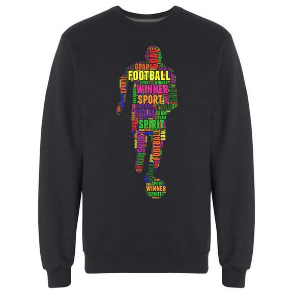 Soccer Player Sweatshirt Men -Image by Shutterstock, Male Small