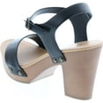 thumbnail image 3 of Soda Women's Bold Buckles Studded Wedge Sandal, 3 of 7
