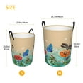 thumbnail image 5 of Fotbe Colorful Plants And Insects Laundry Basket with Handles, Waterproof Large Laundry Hamper, Wash Bag for Corner Dorm, Rolling Laundry Basket with Handles-Medium, 5 of 8