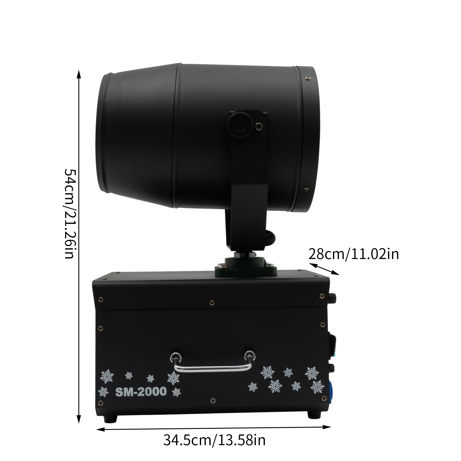 2000W 110V Black Shaking Head Jet Foam Machine Party Snow Foam Machine for Stage Wedding, Christmas