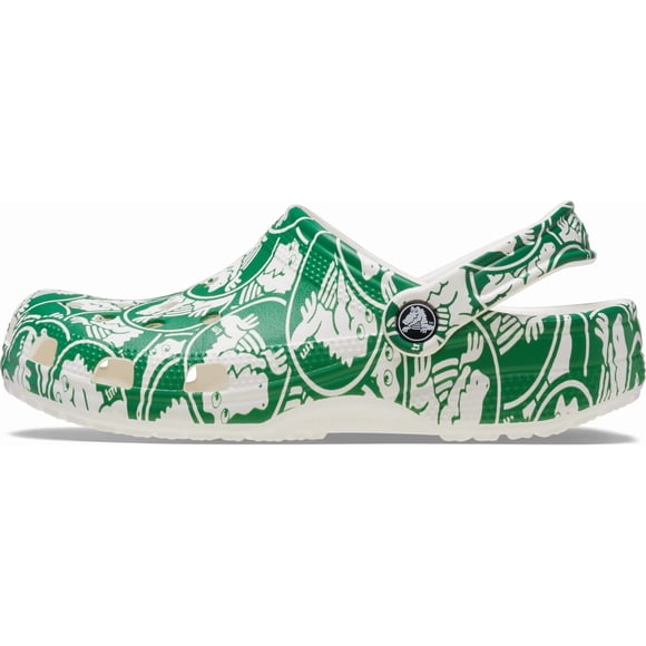 Zuecos Clásicos Crocs para Niños Verde Ivy/Duke Talla 4M
