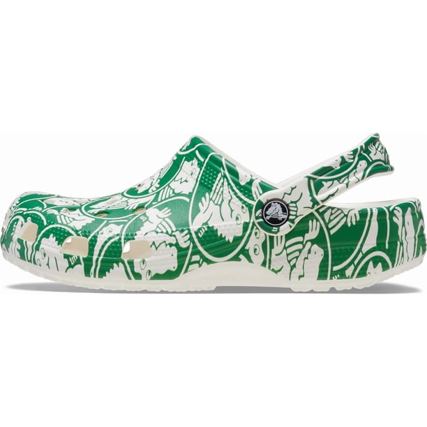 Zuecos Clásicos Crocs para Niños Verde Ivy/Duke Talla 4M