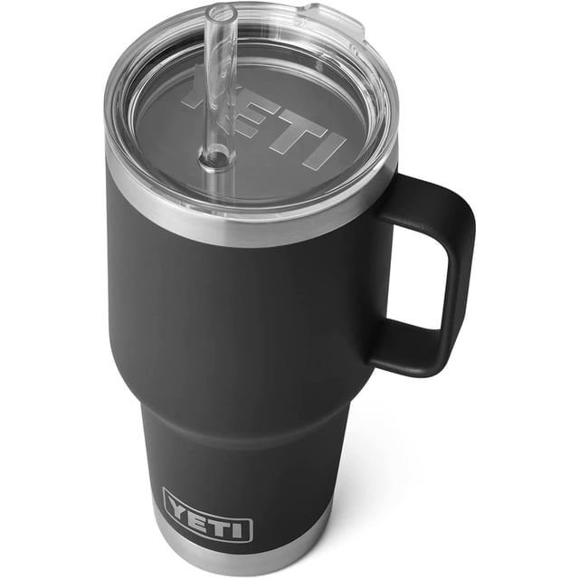 YETI Rambler 35 oz Straw Mug, Vacuum Insulated, Stainless Steel, Black