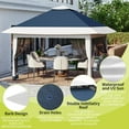 thumbnail image 4 of Tente Abri Instantané 12 X 12 Pi avec Moustiquaire, Installation en une Pression, Hauteur Réglable, Pavillon Extérieur avec Sacs de Sable, Résistant aux Intempéries pour Cour Arrière, Patio, Jardin, Kaki/marine/vert/rouge/gris, 4 of 9