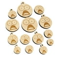 thumbnail image 1 of Mouth Agape Shocked Face Wood Mini Charms Shapes DIY Craft Jewelry - With Hole - 16mm (22pcs), 1 of 7