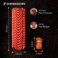thumbnail image 3 of KLYMIT Colchoneta inflable aislada estática V | Colchón de aire portátil, cómodo, liviano y fácil de inflar para acampar, hacer mochileros y hacer caminatas, color naranja, 3 of 5