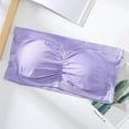 thumbnail image 2 of LAST CLANCE SALE! Women Bandeau Bra Padded Strapless Brarette Bra Seamless Bandeau Tube Top Bra, Purple, 42/95CD,44/100AB, 2 of 5