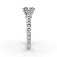 thumbnail image 3 of Spot Jewelry 2 Ct Oval Cut Moissanite Engagement Ring with Side Stone Accents - Solitaire Ring in 14K White Gold Plated - Elegant Wedding Jewelry for Women, 3 of 3