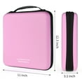 thumbnail image 3 of (4 pack) CD Case, 192 Capacity EVA DVD Case Pink Portable Zipper Holder Disc Storage Organizer Wallet, 3 of 8