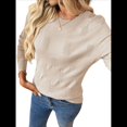 thumbnail image 2 of Suéter de Punto Suave para Mujer, Top Informal Elegante de Otoño Albaricoque S, 2 of 8