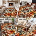 thumbnail image 5 of 6'x9' Area Rugs, Burnt Orange Green Indoor Outdoor Area Rug for Living Room Bedroom, Vintage Abstract Flowers Washable Bathroom Rugs Kitchen Floor Carpet Mats Home Decor Aesthetic, 5 of 8