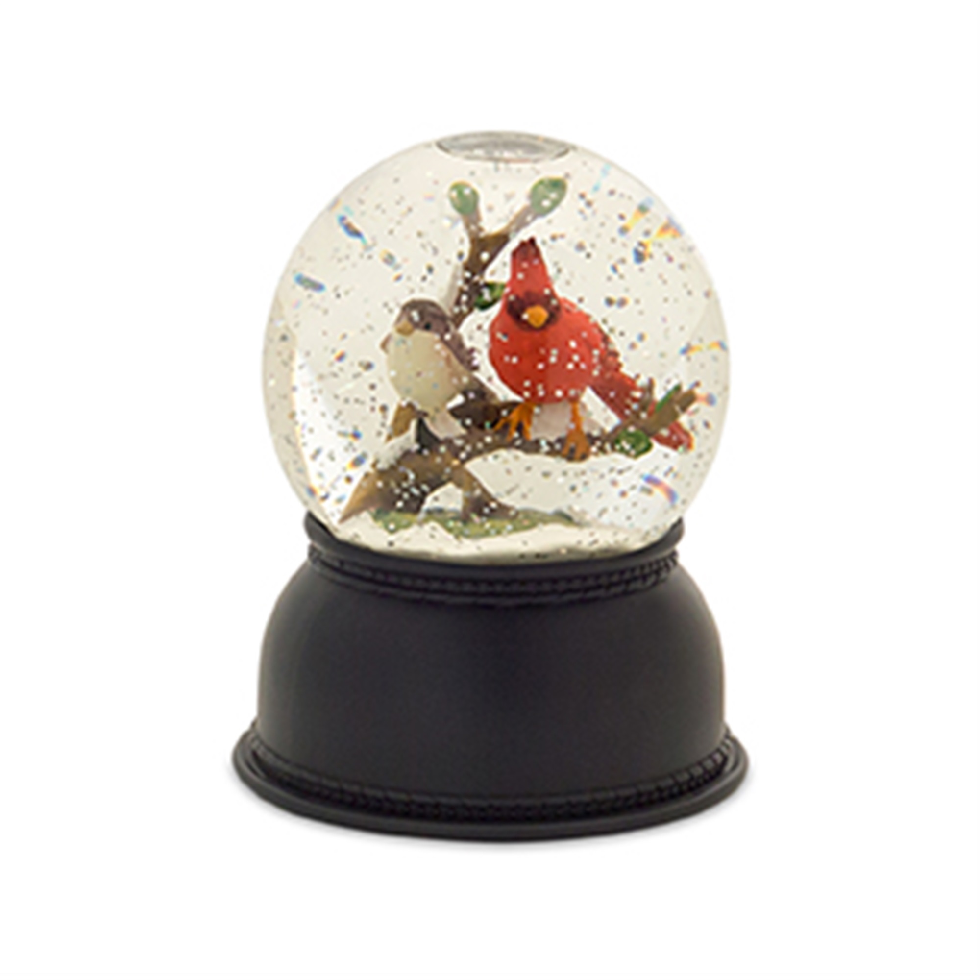 Lighted Cardinal Snow Globe (Set of 2) 6.5"H Plastic
