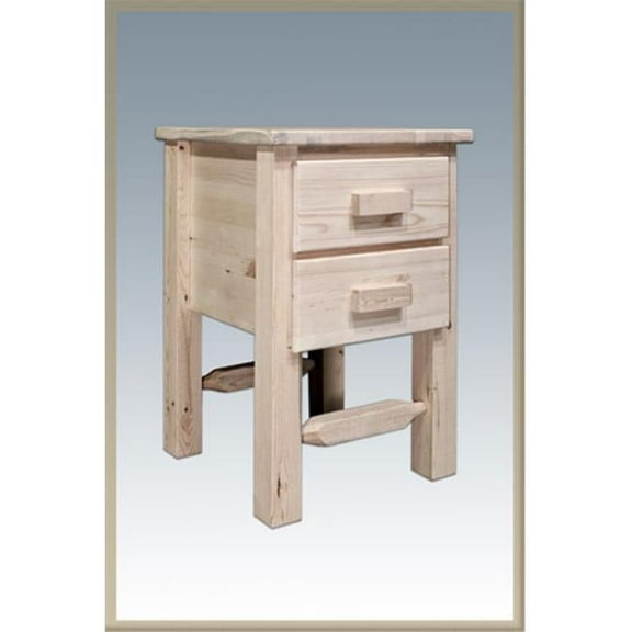 D2D Homestead Nightstand with 2 Drawers - Ready To Finish