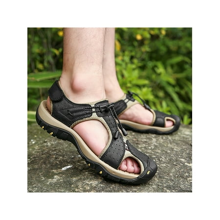 

Zodanni Man s Casual Flat Hiking Sandal Sport Elastic Band Flats Sandals Quick Dry