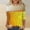 #255-Yellow, variant on Womens Tops 3/4 Sleeve Oversized Fit Crew Neck Support Ribbon Print Solid Soft Breathable T Shirt for Fundraising Walk Gift