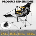 thumbnail image 6 of SUNSPIRE Oversized Hammock Chair with Footrest 2-Pack Portable Folding Rocking Camp Chair with Cup Holder for Outdoor Beach Sports Fishing Black, 6 of 10