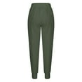 thumbnail image 6 of Womens Cotton Jogger Pants with Pockets Elastic Waist Casual Lounge Jogging Sports Tapered Leg Solid Sweatpants (M, Green), 6 of 7