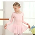 thumbnail image 6 of GYRATEDREAM Ballet Leotards for Girls Long Sleeve Toddler Dance Leotard Outfits with Skirt 3-10T(Little/Big Kid), 6 of 10