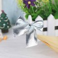 thumbnail image 3 of Yuarrent 12 unids/set lazos de Navidad decoraciones colgantes oro plata rojo Bowknot adornos para árboles de Navidad Año Nuevo Navidad Kerst Decoración Kits de decoración para fiestas Plata Yuarrent JJ3570-03, 3 of 3