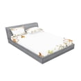 thumbnail image 2 of Ambesonne Floral Fitted Sheet & Pillow Sham Set, Leaves Branches Buds, Full, Pale Green Pale Brown, 2 of 2