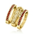 thumbnail image 3 of Ross-Simons 0.60 ct. t.w. Garnet and Scrollwork Jewelry Set: 3 Rings in 18kt Gold Over Sterling, Women's, Adult, 3 of 6