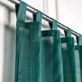 thumbnail image 6 of The Art Box Cotton Tab Top Curtains Panels Set for Bedroom and Living Room, Window Curtain Drapes, Glittery Silver Shimmer Stripes Curtains, 2 Pack, Emerald Green, 35"w x 84"l in, 6 of 6