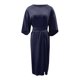 thumbnail image 4 of 2025 Vestido elegante de color liso para mujer con cintura alta, mangas murciélago, estilo informal, mezcla de poliéster, vestido de fiesta para todas las estaciones, 4 of 4