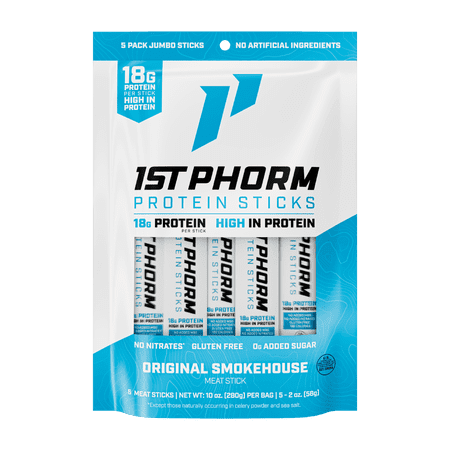 1st Phorm Protein Meat Stick 2oz: 5pk Original Smokehouse