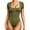 Army Green, variant on Square Neck Tops for Women Short Sleeve Bodysuit for Women Fitted Tight Tops