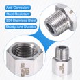 thumbnail image 3 of Adaptador de conexión de tubería de acero inoxidable 304 Uxcell, reductor de 3/8" G hembra a 3/8" NPT macho, 3 of 6