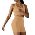 thumbnail image 1 of AherBiu Workout Sets for Women Gym 2 Piece Yoga Sets Athletic Sports Bra Tank Tops Stretchy Compression Shorts, 1 of 5
