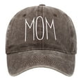 thumbnail image 1 of Wdgfv MOM Embroidered Baseball Cap Style Adjustable Dad Hat For Women Men Coffee One Size, 1 of 3