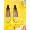 thumbnail image 4 of Women's Classic Multi Color Slip On Stiletto Heels Dress Casual Patent High Heel Pumps ( Yellow, 6), 4 of 4