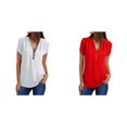 thumbnail image 1 of (Lot de 2) Rinsvye T-Shirt Décontracté Ample à Col à Fermeture à Glissière en Spandex pour Femmes, Manches Longues, Compression, 1 of 5