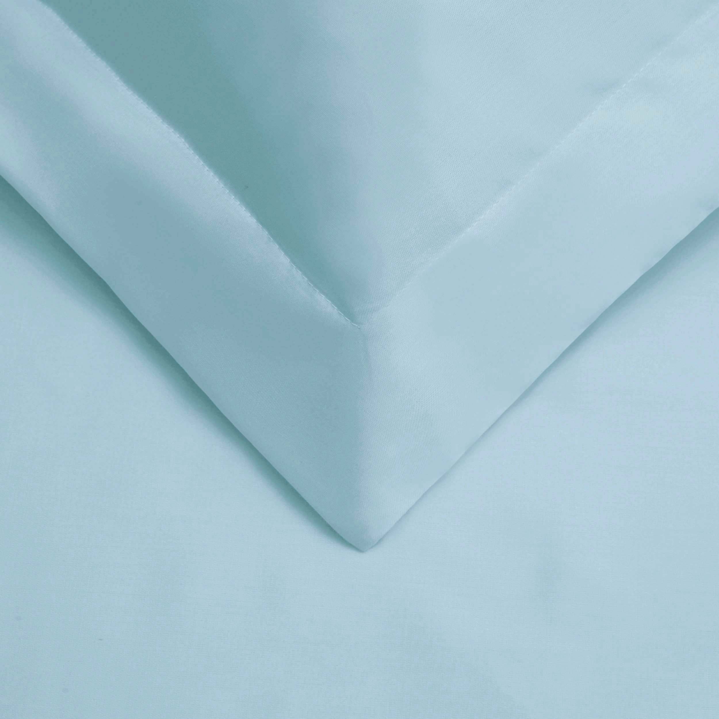 Superior Egyptian Cotton 530 Thread Count Duvet Cover Set, Full/Queen, Light Blue