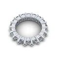 thumbnail image 3 of Natural 4.25Ct Round Cut Diamond Classic Shared Prong Women's Anniversary Wedding Eternity Band Ring Solid 14k White Gold I SI2, 3 of 3