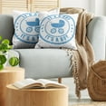 thumbnail image 5 of Ambesonne Retro Throw Pillow Cover 2 Pack, Old Fashioned Circles Wheels, 20", Violet Blue, 5 of 7