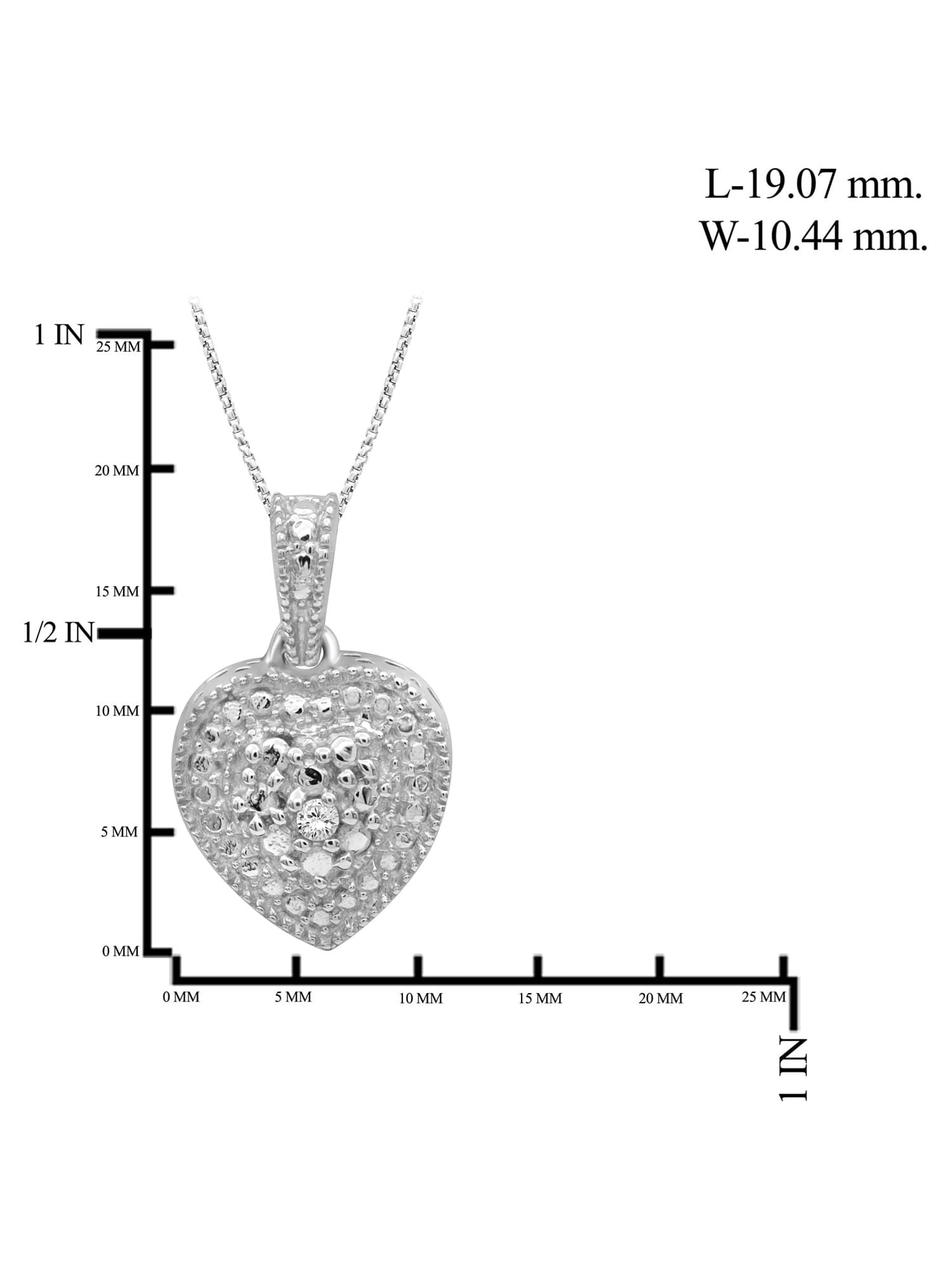 JewelersClub 3-Piece White Diamond Sterling Silver Earrings Set, Sterling Silver Necklace, Sterling Silver Rings – Heart Shaped Jewelry – Jewelry Sets for Women – Birthday Gifts