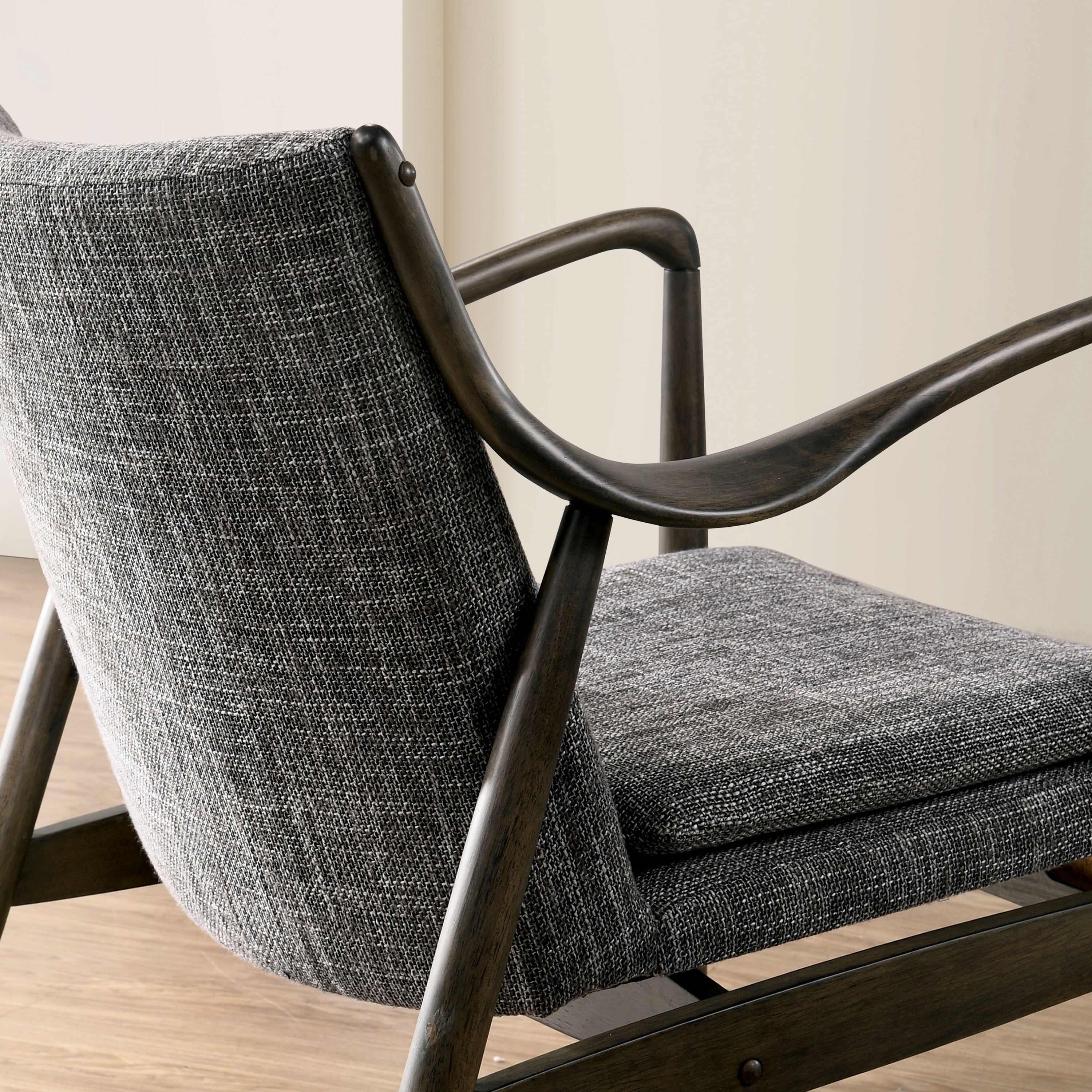 Furniture of America Mid-Century Fabric Thierry Accent Chair, Gray