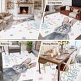 thumbnail image 5 of Happy Easter Area Rugs 5'x8', Washable Small Throw Rugs for Classroom Bedroom, Spring Rabbits Polka Dots Watercolor Indoor Outdoor Rug Non-Slip Low Pile Carpet Runner Reversible Floor Mats, 5 of 8