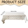 thumbnail image 3 of Table Cloth,Crochet Tablecloths Lace Cotton Beige Tablecloths Table Cover Table Topper Wedding Home Decoration, 3 of 9