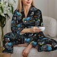 thumbnail image 6 of Picia Cool Off-Road Vehicle Pattern Women’s Long-Sleeve Sleepwear Set - Soft 2-Piece Loungewear with Pockets, Comfy PJs for Relaxing Nights-Small, 6 of 7