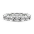 thumbnail image 2 of Oval Shape Lab Grown Diamond Kendall Milgrain Eternity Ring For Women | 6 Carat IGI Certified 14K White Gold | FG-VS Quality Friendly Diamonds Eternity Ring Size 4, 2 of 5